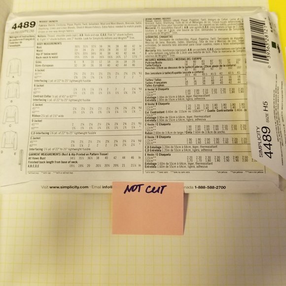 ✅4489 Simplicity Misses' Jackets Uncut and Fact Sz - Picture 3 of 4